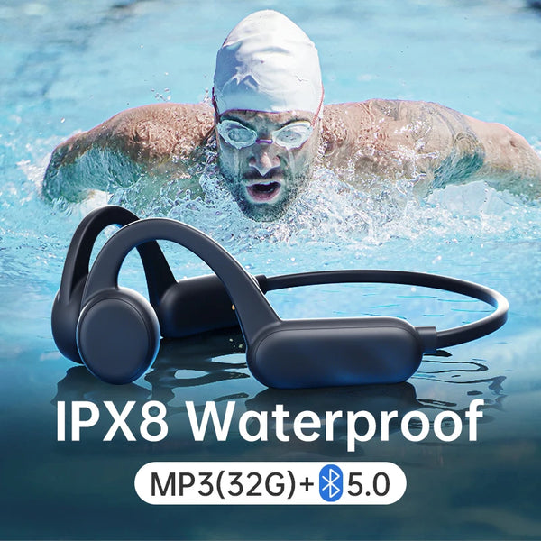 IPX8 Waterproof Bone Conduction Headphone