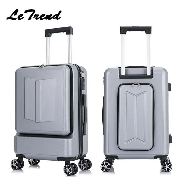 24 Inch Rolling Luggage with Front Pocket