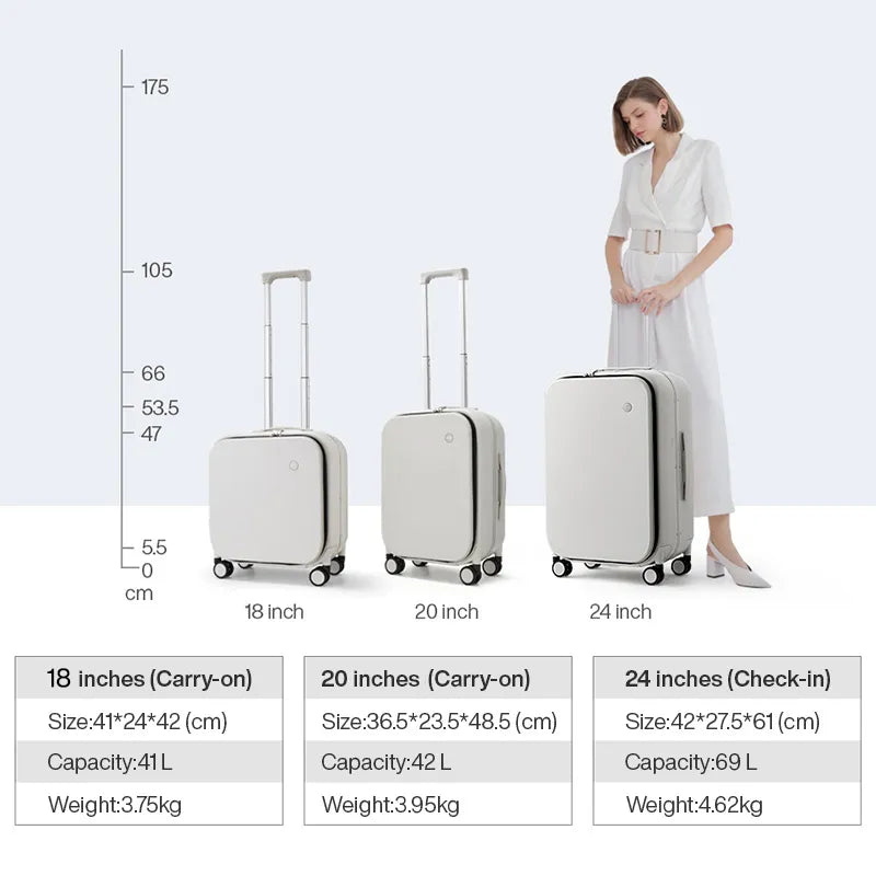 Aluminum Frame Carry On Rolling Luggage